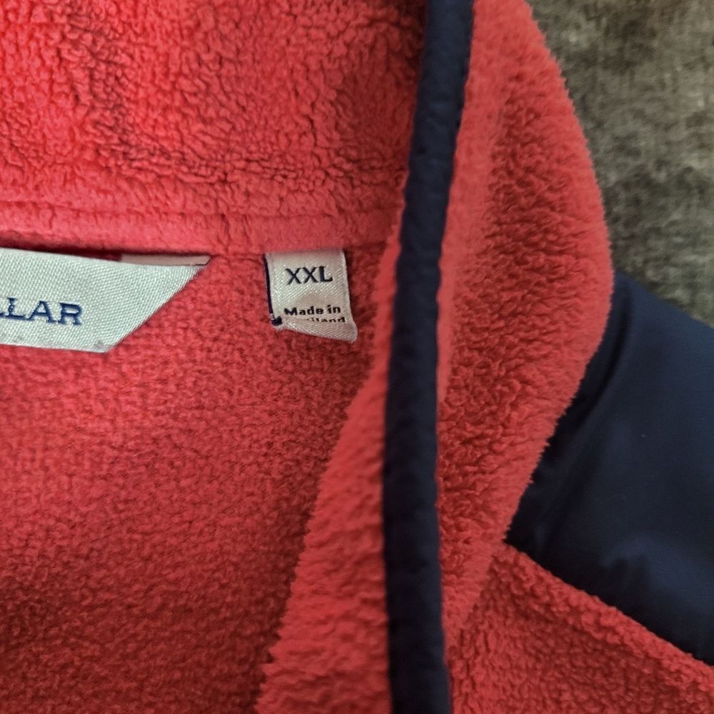 Peter Millar Men's Golf Vest  Size 2Xl Corral Sweat And Blue Fleece Full Zipper - Picture 4 of 12